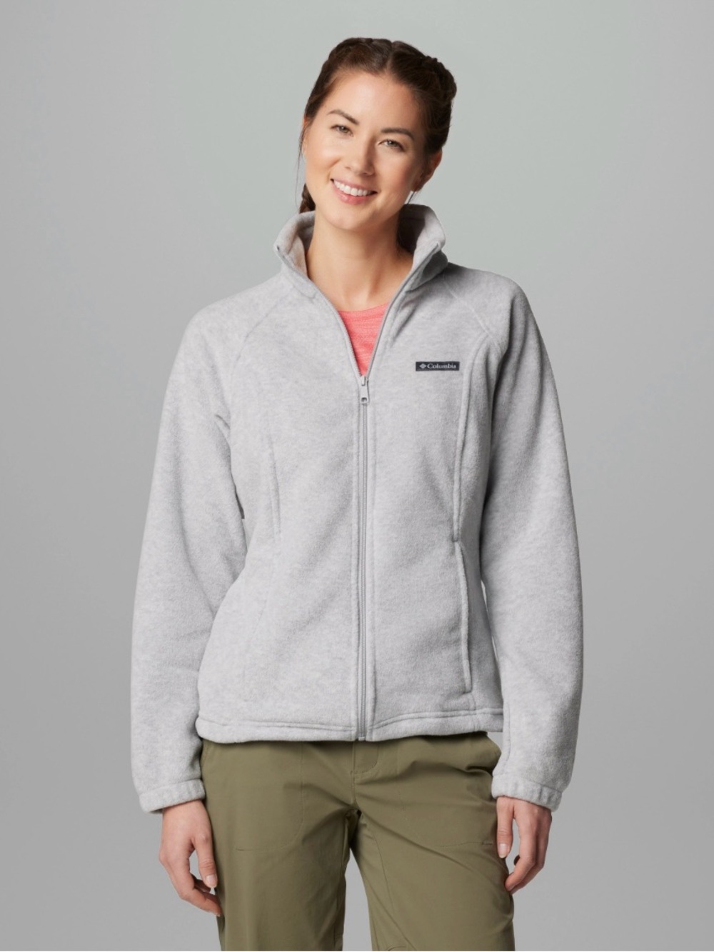 Columbia Benton Springs Full Zip Fleece Jacket Gray Women’s Large